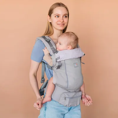 Эрго-рюкзак Ergo Baby Carrier Адапт голубой жираф София для новорожденных