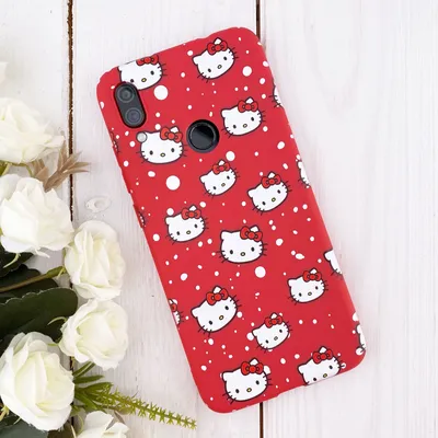 Чехол для Xiaomi Redmi 9A ярко-красный матовый soft touch Hello Kitty】-  Купить с Доставкой по Украине | Zorrov®️