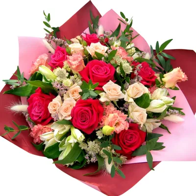 Букет кустовых роз \"Любимой жене\" на заказ в Киеве