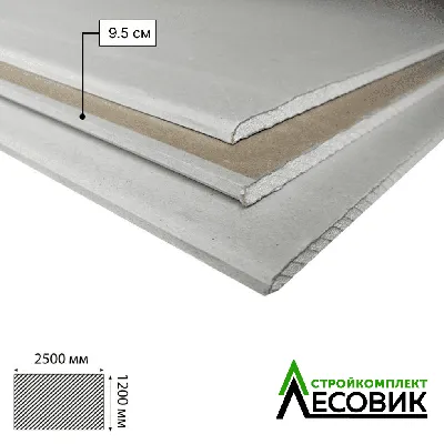 Гипсокартон Knauf (Кнауф) потолочный купить в Минске: цена за лист  9,5х1200х3000 мм