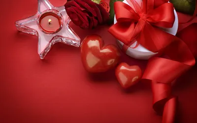 Роса на розе в День Святого Валентина - обои для рабочего стола, картинки,  фото