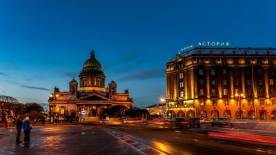 Обои для рабочего стола Санкт-Петербург Россия Мосты Ночные Города