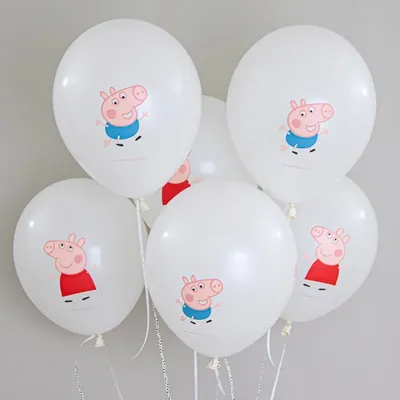 Купить воздушные шары Свинка Пеппа и Джордж с бесплатной доставкой Отрадное  Бибирево Алтуфьево СВАО Москва