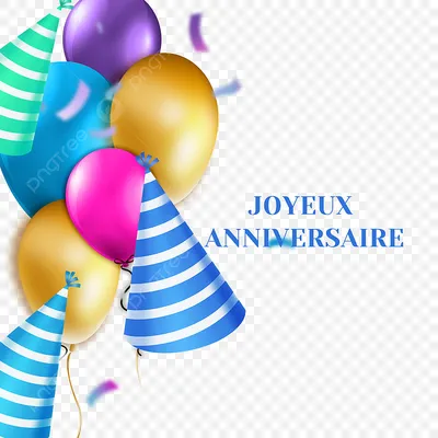 Joyeux Anniversaire Happy Birthday in French Stock Vector - Illustration of  french, elements: 107042451