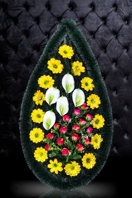 Купить венок из живых цветов на проводы в магазине \"Venki-zakaz\", г. Москва