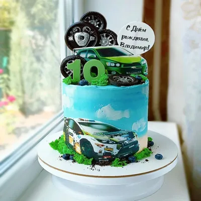 Торт для мальчика 13041321 детский на день рождения на 10 лет одноярусный с  мастикой стоимостью 6 250 рублей - торты на заказ ПРЕМИУМ-класса от КП  «Алтуфьево»