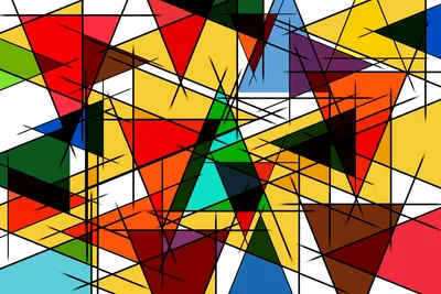 Абстрактный рисунок из геометрических фигур - 59 фото