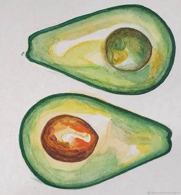 Как нарисовать авокадо: Пошаговая инструкция для начинающих художников