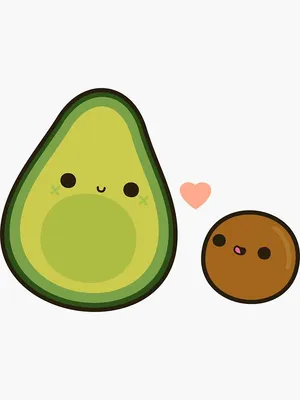 Cute avocado and stone\" Sticker for Sale by peppermintpopuk | Cute avocado,  Avocado art, Avocado cartoon