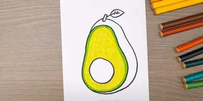 Раскраска авокадо . раскраска авокадо. Развивающие раскраски.