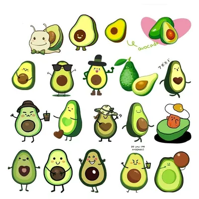 Рисунок авокадо. Весь авокадо с листа и половина с семенем изоляции на  белом фоне. Иллюстрация штока - иллюстрации насчитывающей падким,  иллюстрация: 205715130