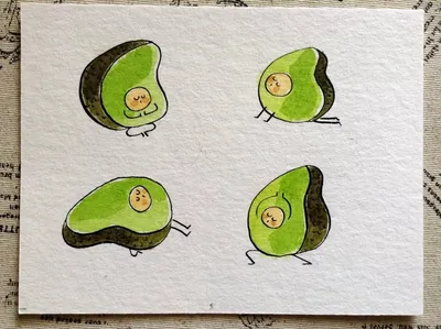 Срисовки авокадо - 61 фото