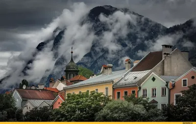 Фотографии альп Австрия East Tyrol тумане Горы осенние Природа