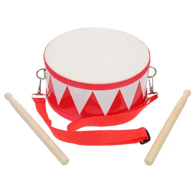 Детский барабан деревянный игрушечный набор барабанов с ручным ремешком  палка для детей, начинающих ходить, подарок для развития чувства детей |  AliExpress