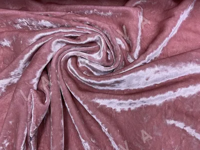 Купить ткань Бархат вискозный с креш эффектом розового цвета в Москве  GF16-353 – LA DIVA