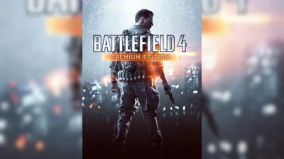 Battlefield 4 warsaw title cover art, fullbody, orange and blue, video game  cover on Craiyon