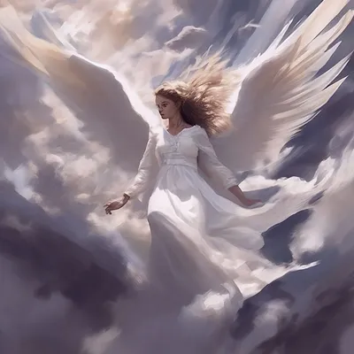 Белый ангел в белых одеяниях,…» — создано в Шедевруме
