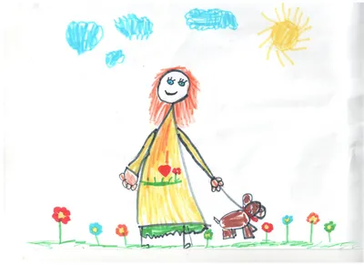 Рисунок «Моя любимая мама» (1 фото). Воспитателям детских садов, школьным  учителям и педагогам - Маам.ру