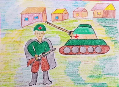 Солдат с ребенком рисунок - 73 фото