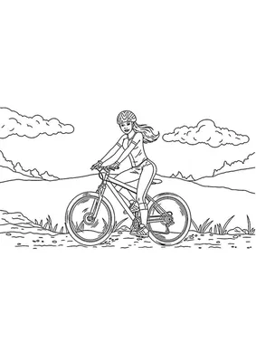 Картина по номерам \"Девушка и велосипед\"