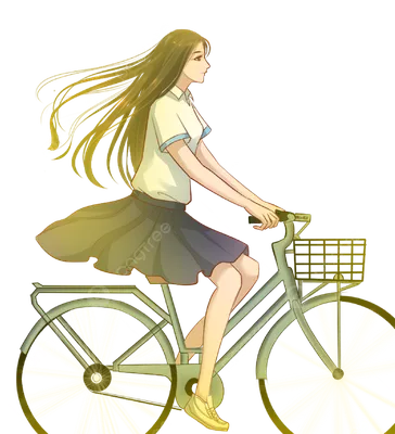 девушка катается на велосипеде PNG , Девушка вектор, велосипед вектор,  велосипед PNG картинки и пнг PSD рисунок для бесплатной загрузки