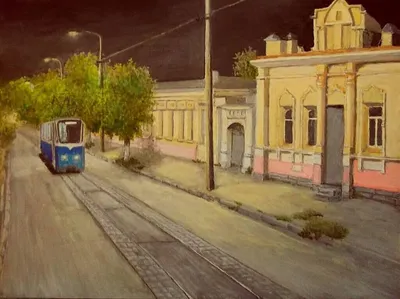 Картина «Евпатория вечерняя» Холст, Акрил 2022 г.