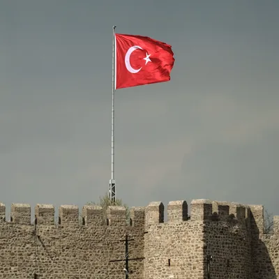 Флаг Казахстана и Турции — Национальный Университет Обороны