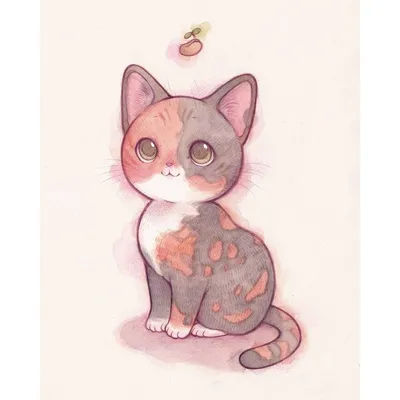 Иллюстрация Грустный кот в стиле персонажи | Illustrators.ru