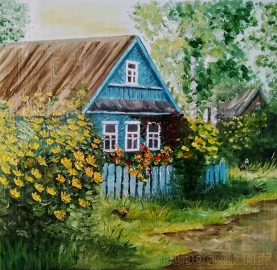 Картинка домик в деревне обои