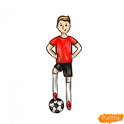 Бега футболиста с шариком Футбол, концепция спорта также вектор иллюстрации  притяжки Corel Иллюстрация вектора - иллюстрации насчитывающей бег,  профессионал: 120344529