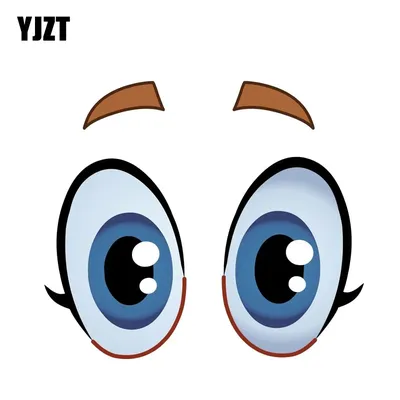YJZT 16 см * 13,8 см глаза Мультяшные забавные Глазные яблоки Автомобильная  Наклейка ПВХ автомобильная наклейка 12-0731 | AliExpress