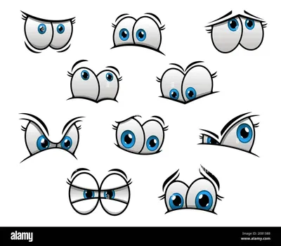 Как нарисовать мультяшные глаза. Туториал. How to draw cartoon eyes. Anime.  Tutorial. - YouTube