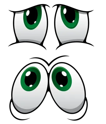 Мультяшные глаза с ресницами - 69 фото
