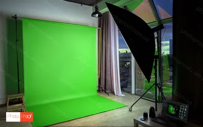 Зелёные виниловые фоны для фотостудии Хромакей