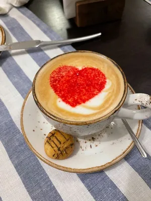 Картинка кофе с сердечком обои