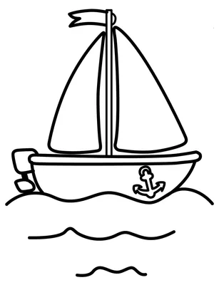 Маленький кораблик рисунок - 76 фото