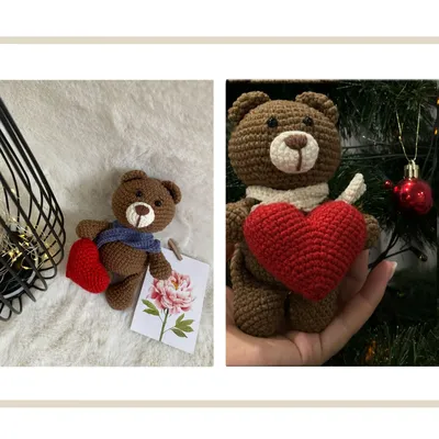 Мягкая игрушка Maxitoys Медвежонок Миша с сердечком 22 см - цена, фото,  характеристики