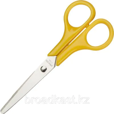 Ножницы Attache 130 мм тупоконечные с пластиковыми симметричными ручками  желтого цвета (id 52446848), купить в Казахстане, цена на Satu.kz
