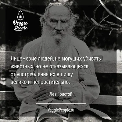 Лев Толстой: Лицемерие людей, не могущих убивать животных, но не  отказывающихся от употребления их в пищу, велико и непрост… | Толстой  цитаты, Цитаты, Мудрые цитаты