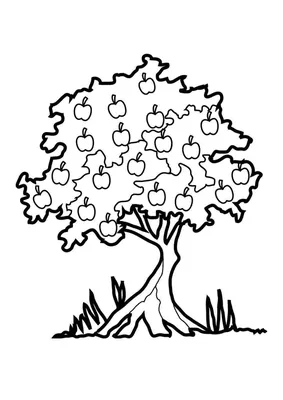Раскраска Дерево | Раскраски для самых-самых маленьких (2-3 года)