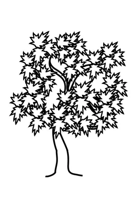 Рисунок-раскраска. дерево на склоне …» — создано в Шедевруме