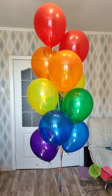 Воздушные разноцветные шарики металлик купить в Москве - заказать с  доставкой - артикул: №1354