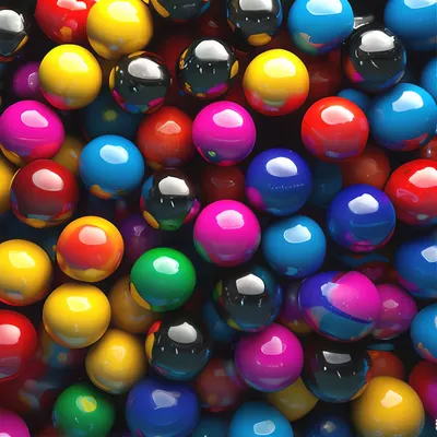 Разноцветные шарики \"С Днем Рождения\" с гелием