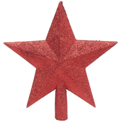 Верхушка на елку Звезда сверкающая, красная, 20 см, пластик, SYCD18-003R в  Москве: цены, фото, отзывы - купить в интернет-магазине Порядок.ру