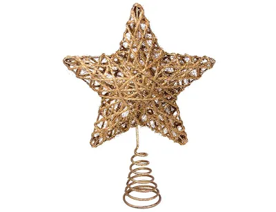 Верхушка на ёлку (наконечник) рождественская звезда NICEXMAS Christmas tree  Gold Star treetop, LED Decoration Battery Operated - «Моё самое большое  рождественское РАЗОЧАРОВАНИЕ... ? ? Рождественская звезда, LED топпер на  батарейках (NiceXmas Christmas