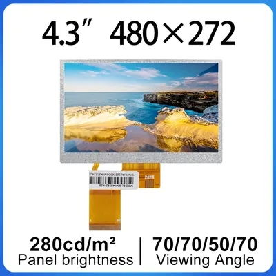4.3 inch Common Screen 480x272 Brightness 280 TFT LCD Display Modul 40PIN  RGB for Industrial Car Screen Raspberry Pi