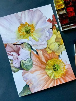 Рисунки цветы акварелью легкие - 67 фото