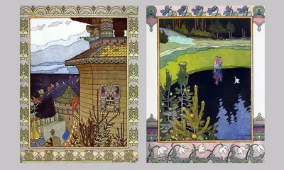 Иван Билибин \"Иван-Царевич и серый волк\" | Russian folk art, Ivan bilibin,  Fairytale art