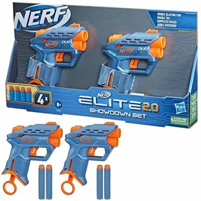Бластер Нерф Элит Стронгарм Nerf Elite Strongarm - 2 шт. (набор игровой,  бластеры с мягкими пулями, револьвер нерф, пистолет) - купить с доставкой  по выгодным ценам в интернет-магазине OZON (794845470)