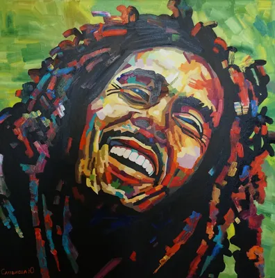 Картина Боб Марли (Bob Marley) в стиле поп-арт|Купить картину с Бобом Марли  в стиле поп-арт